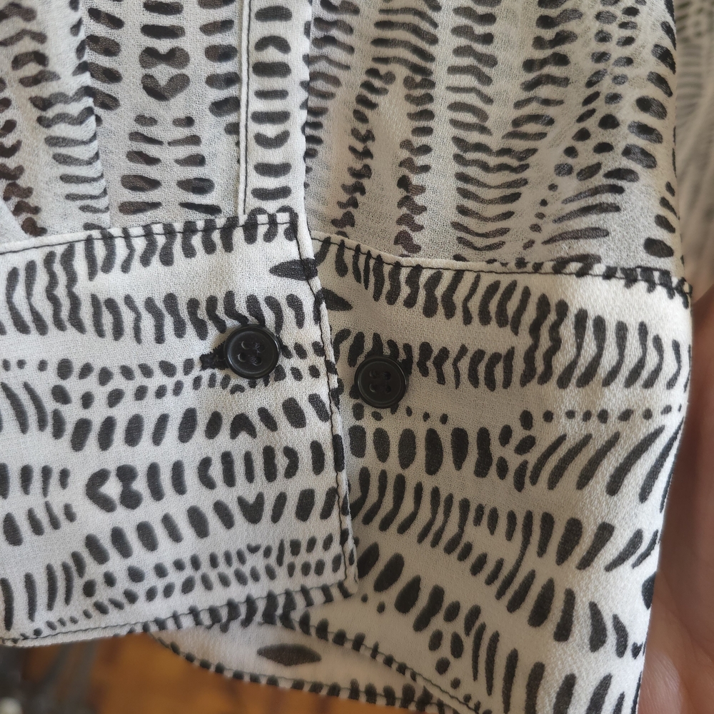 Lane Bryant Monochrome Patterned Blouse